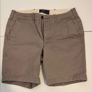 Abercrombie & Fitch Tan Flat Front Shorts